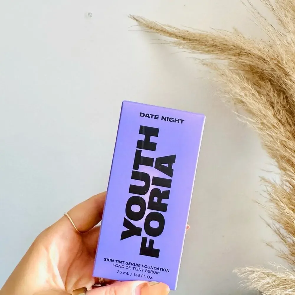 NEW YOUTH FORIA Date Night Liquid 345 Skin Care Serum $58 Foundation Face Makeup
